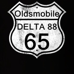 Highway Route Sign 1965 Oldsmobile Delta 88 Distressed T Shirt