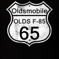 Highway Route Sign 1965 Oldsmobile Olds F-85 Distressed T Shirt