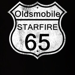 Highway Route Sign 1965 Oldsmobile Starfire Distressed T Shirt