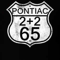 Highway Route Sign 1965 Pontiac 2+2 Distressed T Shirt