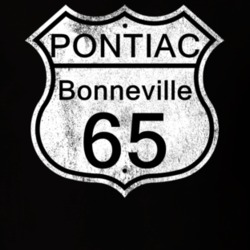 Highway Route Sign 1965 Pontiac Bonneville Distressed T Shirt