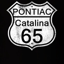 Highway Route Sign 1965 Pontiac Catalina Distressed T Shirt