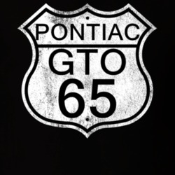 Highway Route Sign 1965 Pontiac GTO Distressed T Shirt