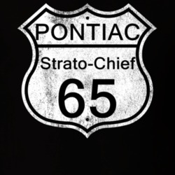Highway Route Sign 1965 Pontiac Strato-Chief Distressed T Shirt