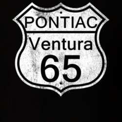 Highway Route Sign 1965 Pontiac Ventura Distressed T Shirt
