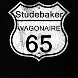 Highway Route Sign 1965 Studebaker Wagonaire Distressed T Shirt