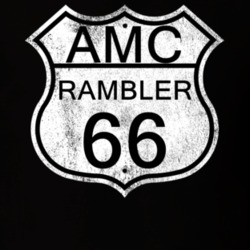 Highway Route Sign 1966 AMC RAMBLER Distressed T Shirt