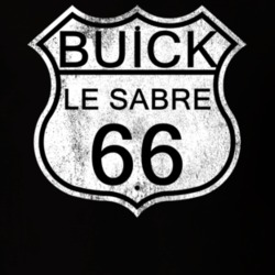 Highway Route Sign 1966 BUICK LE SABRE Distressed T Shirt