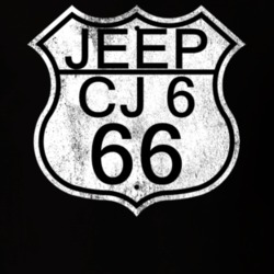 Highway Route Sign 1966 CJ 6 Distressed T Shirt