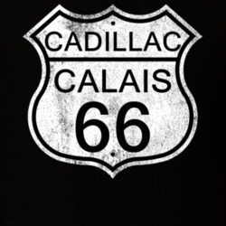 Highway Route Sign 1966 Cadillac Calais Distressed T Shirt