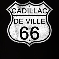 Highway Route Sign 1966 Cadillac De Ville Distressed T Shirt