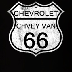 Highway Route Sign 1966 Chevy Van Distressed T Shirt