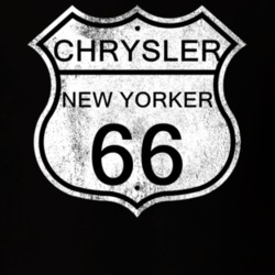 Highway Route Sign 1966 Chrysler New Yorker Distressed T Shirt