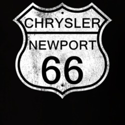 Highway Route Sign 1966 Chrysler Newport Distressed T Shirt