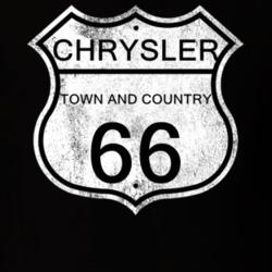 Highway Route Sign 1966 Chrysler Town and Country Distressed T Shirt