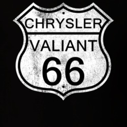 Highway Route Sign 1966 Chrysler Valiant Distressed T Shirt