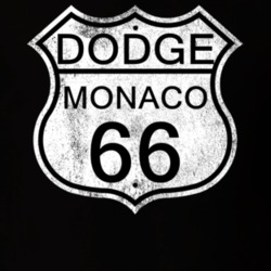 Highway Route Sign 1966 Dodge Monaco Distressed T Shirt