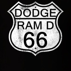 Highway Route Sign 1966 Dodge Ram D Distressed T Shirt