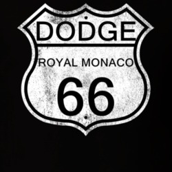 Highway Route Sign 1966 Dodge Royal Monaco Distressed T Shirt
