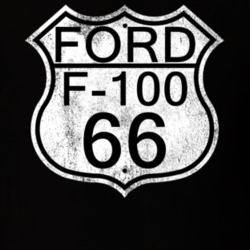 Highway Route Sign 1966 F-100 Distressed T Shirt