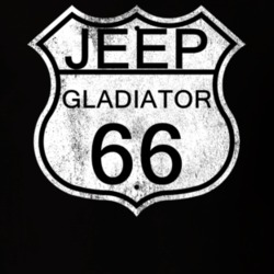 Highway Route Sign 1966 Jeep Gladiator Distressed T Shirt