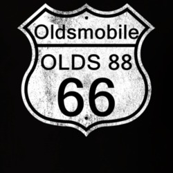 Highway Route Sign 1966 Oldsmobile Olds 88 Distressed T Shirt