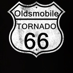 Highway Route Sign 1966 Oldsmobile Tornado Distressed T Shirt