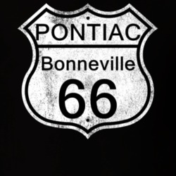 Highway Route Sign 1966 Pontiac Bonneville Distressed T Shirt