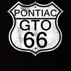 Highway Route Sign 1966 Pontiac GTO Distressed T Shirt