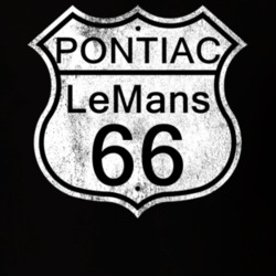Highway Route Sign 1966 Pontiac LeMans Distressed T Shirt