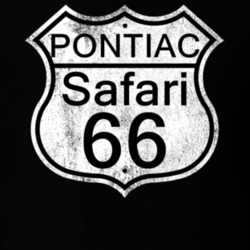 Highway Route Sign 1966 Pontiac Safari Distressed T Shirt