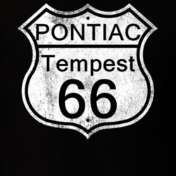 Highway Route Sign 1966 Pontiac Tempest Distressed T Shirt