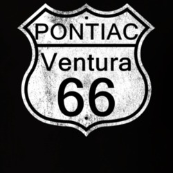 Highway Route Sign 1966 Pontiac Ventura Distressed T Shirt