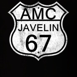 Highway Route Sign 1967 AMC JAVELIN Distressed T Shirt