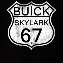 Highway Route Sign 1967 BUICK SKYLARK Distressed T Shirt