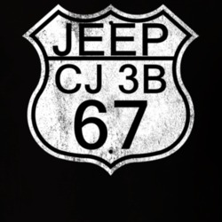 Highway Route Sign 1967 CJ 3B Distressed T Shirt