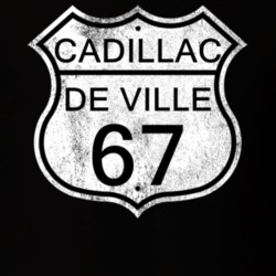 Highway Route Sign 1967 Cadillac De Ville Distressed T Shirt