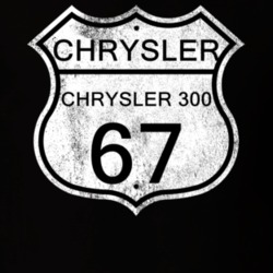 Highway Route Sign 1967 Chrysler 300 Distressed T Shirt