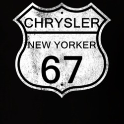 Highway Route Sign 1967 Chrysler New Yorker Distressed T Shirt