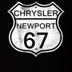 Highway Route Sign 1967 Chrysler Newport Distressed T Shirt