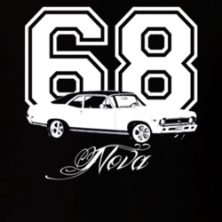 1968 Chevy Nova Side Year Model Name Dark Shirt