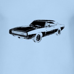 1970 Dodge Charger Side View Faded Look Light T Shirt