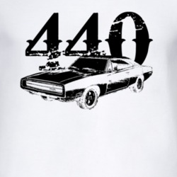 1970 Dodge Charger Side View With Engine Size Faded Look Light T Shirt