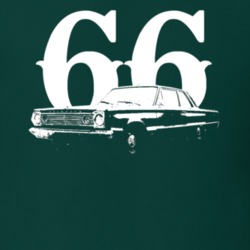 1966 Plymouth Belvedere Side View With Year Faded Look Dark T Shirt