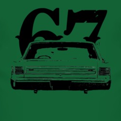 1967 Plymouth Belvedere Rear View With Year Faded Look Light T Shirt