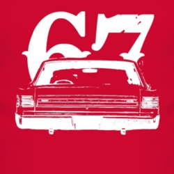 1967 Plymouth Belvedere Rear View With Year Faded Look Dark T Shirt