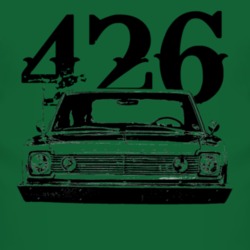 1966 Plymouth Belvedere Grill View With Engine Size Faded Look Light T