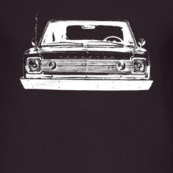 1967 Plymouth Belvedere Grill View Faded Look Dark T Shirt