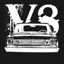 1967 Plymouth Belvedere Grill View V8 Faded Look Dark T Shirt