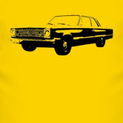 1967 Plymouth Belvedere Side View Faded Look Light T Shirt